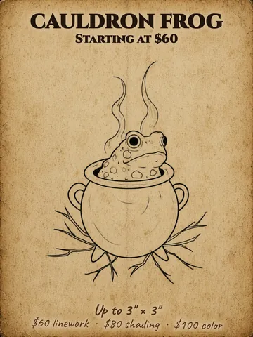 Toad sitting in a steaming cauldron Halloween flash design