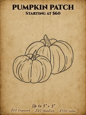 Pair of ribbed pumpkins with curling vines Halloween flash design