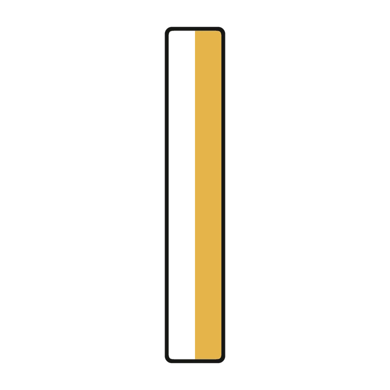 Navy Ensign: left half black line work, right half flat color