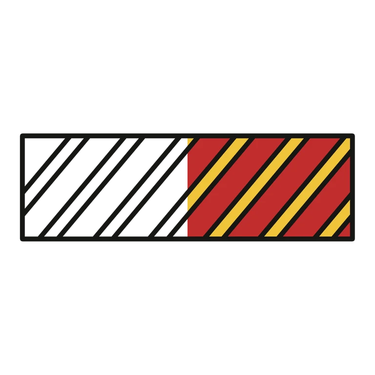 Air Force Combat Action Medal Ribbon: left half black line work, right half flat color