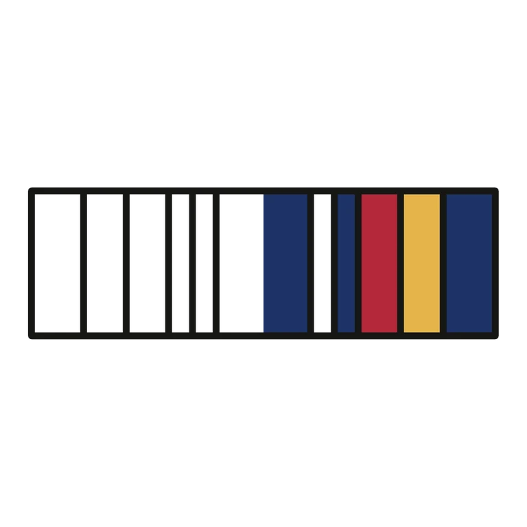 Global War on Terrorism Service Ribbon: left half black line work, right half flat color