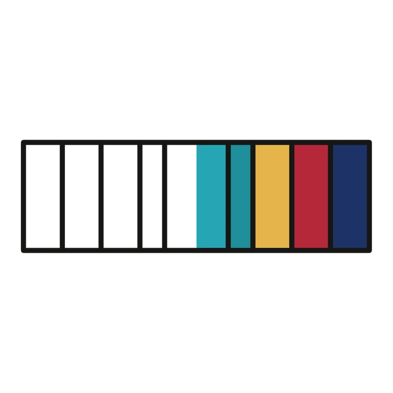 Marines Sea Service Deployment Ribbon: left half black line work, right half flat color